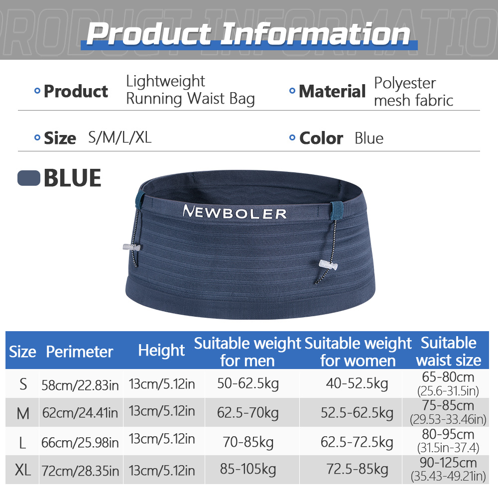 NEWBOLER Elastic Sports Waist  - огляд і ціна Running Gear Belt