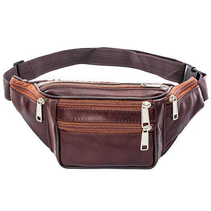 Leather Men Waist Chest Bag Th - огляд і ціна Running Gear Belt